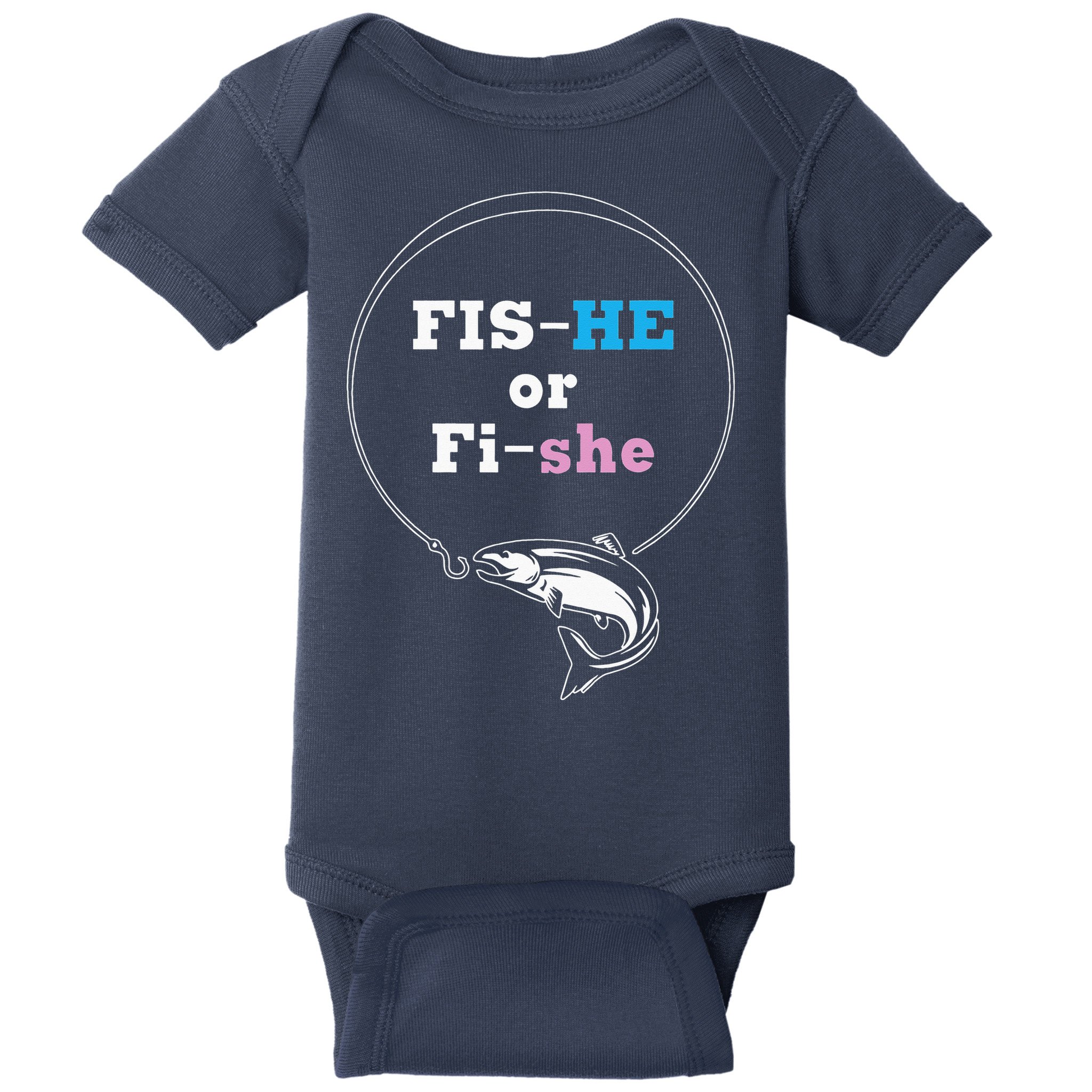 Fishing Gender Reveal Party Ideas Fishe Baby Bodysuit