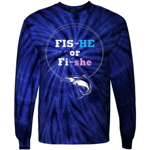 Fishing Gender Reveal Party Ideas Fishe Tie-Dye Long Sleeve Shirt