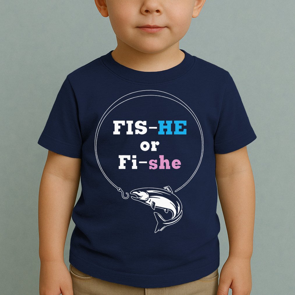 Fishing Gender Reveal Party Ideas Fishe Toddler T-Shirt