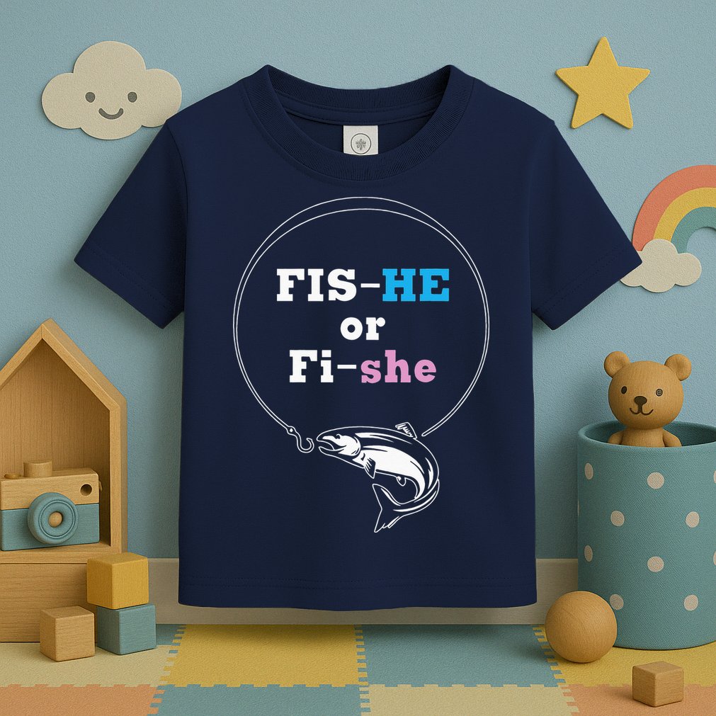 Fishing Gender Reveal Party Ideas Fishe Toddler T-Shirt