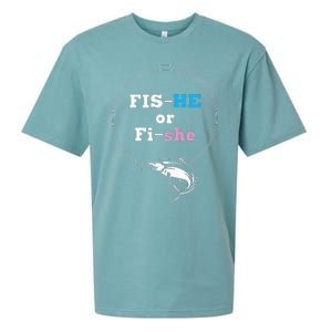 Fishing Gender Reveal Party Ideas Fishe Sueded Cloud Jersey T-Shirt