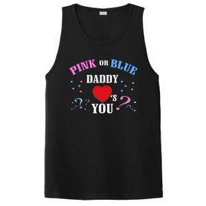 Funny Gender Reveal For Dad Gift Pink Or Blue Daddy Loves You Gift PosiCharge Competitor Tank