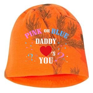 Funny Gender Reveal For Dad Gift Pink Or Blue Daddy Loves You Gift Kati - Camo Knit Beanie