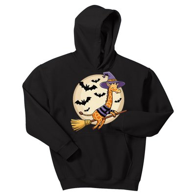 Funny Giraffe Ride Witch Shotgun Giraffe Halloween Kids Hoodie