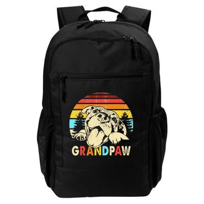 Funny Grandpaw Retro Vintage Pitbull Lovers Grandparents Day Backpack