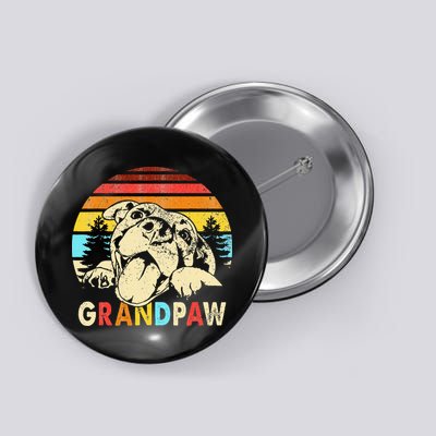 Funny Grandpaw Retro Vintage Pitbull Lovers Grandparents Day Button