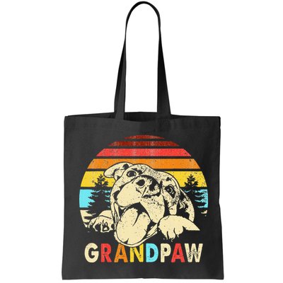 Funny Grandpaw Retro Vintage Pitbull Lovers Grandparents Day Bag