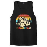 Funny Grandpaw Retro Vintage Pitbull Lovers Grandparents Day PosiCharge Competitor Tank