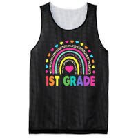 First Grade Rainbow Teacher Team 1st Grade Squad Mesh Reversible Basketball Jersey Tank