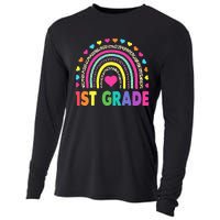 First Grade Rainbow Teacher Team 1st Grade Squad Cooling Performance Long Sleeve Crew