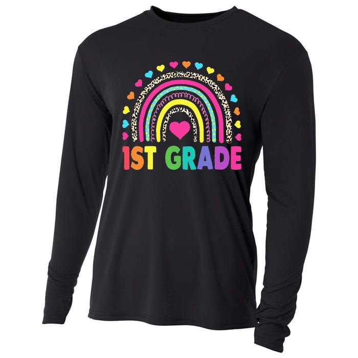 First Grade Rainbow Teacher Team 1st Grade Squad Cooling Performance Long Sleeve Crew