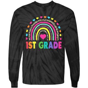 First Grade Rainbow Teacher Team 1st Grade Squad Tie-Dye Long Sleeve Shirt