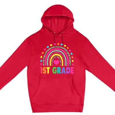 First Grade RainbowTeacher Team 1st Grade Squad Premium Pullover Hoodie