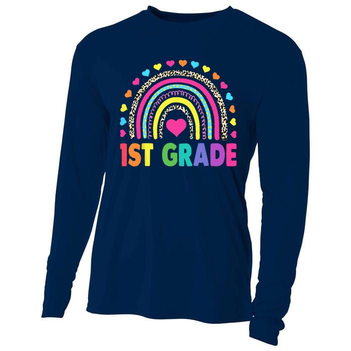 First Grade RainbowTeacher Team 1st Grade Squad Cooling Performance Long Sleeve Crew