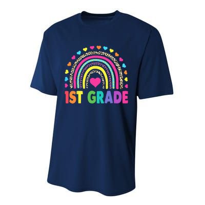 First Grade RainbowTeacher Team 1st Grade Squad Performance Sprint T-Shirt