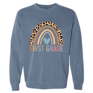 First Grade Rainbow Girl Boy Teacher Team 1st Grade Squad Garment-Dyed Sweatshirt