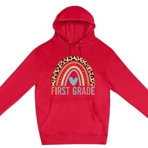 First Grade Rainbow Girl Boy Teacher Team 1st Grade Squad Premium Pullover Hoodie