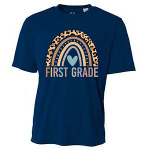 First Grade Rainbow Girl Boy Teacher Team 1st Grade Squad Cooling Performance Crew T-Shirt