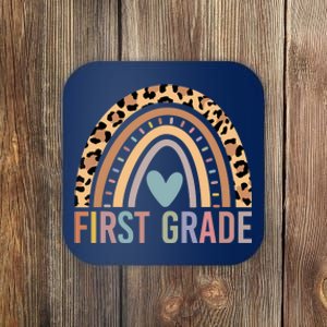 First Grade Rainbow Girl Boy Teacher Team 1st Grade Squad Coaster