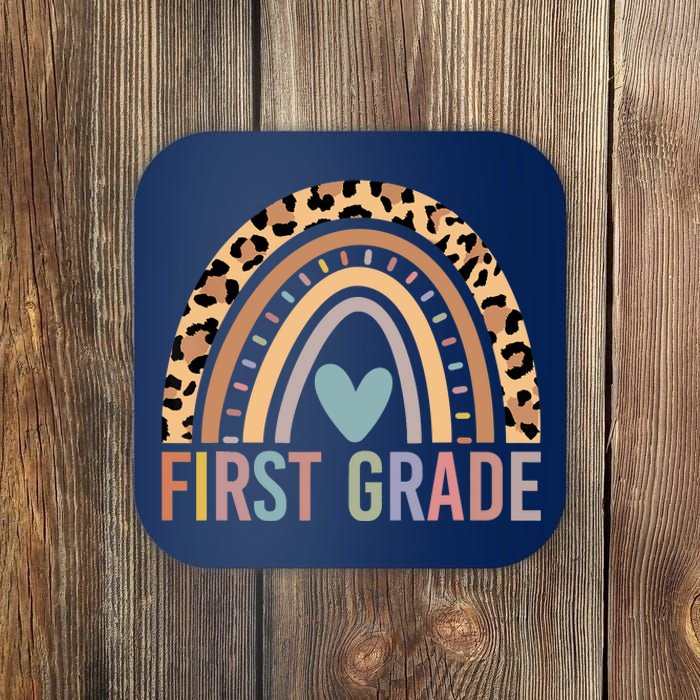 First Grade Rainbow Girl Boy Teacher Team 1st Grade Squad Coaster