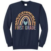 First Grade Rainbow Girl Boy Teacher Team 1st Grade Squad Tall Sweatshirt