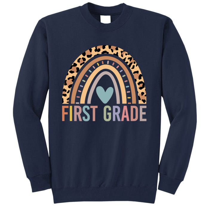 First Grade Rainbow Girl Boy Teacher Team 1st Grade Squad Tall Sweatshirt