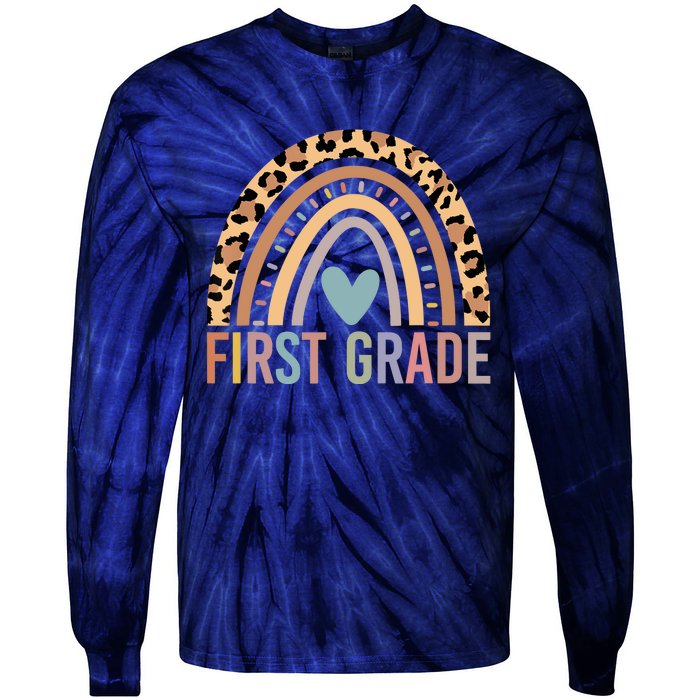 First Grade Rainbow Girl Boy Teacher Team 1st Grade Squad Tie-Dye Long Sleeve Shirt