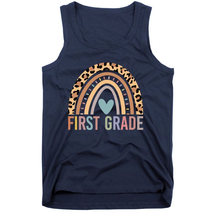 First Grade Rainbow Girl Boy Teacher Team 1st Grade Squad Tank Top