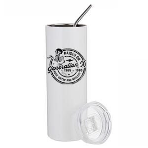 Funny Genx Raised On Hose Water And Neglect Humor Stainless Steel Tumbler