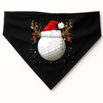 Funny Golf Reindeer Santa Hat Christmas Holiday Gifts USA-Made Doggie Bandana