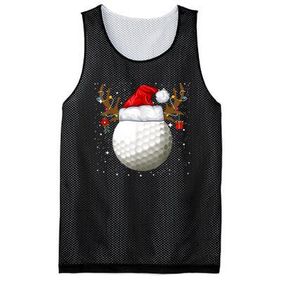 Funny Golf Reindeer Santa Hat Christmas Holiday Gifts Mesh Reversible Basketball Jersey Tank