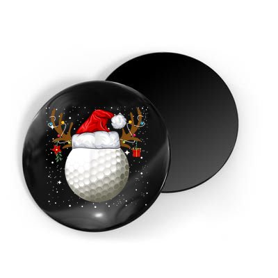 Funny Golf Reindeer Santa Hat Christmas Holiday Gifts Magnet