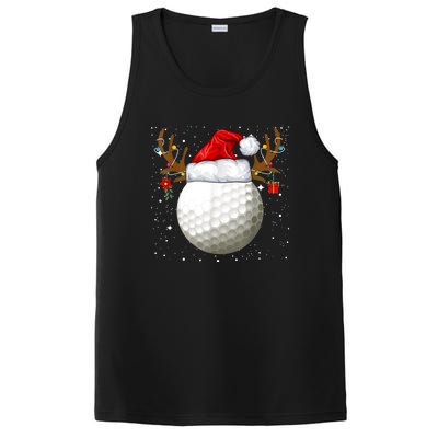 Funny Golf Reindeer Santa Hat Christmas Holiday Gifts PosiCharge Competitor Tank