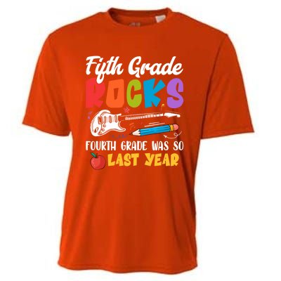 Fifth Grade Rocks 4Th Grade Was So Last Year Back To School Cute Gift Cooling Performance Crew T-Shirt