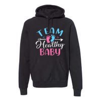 Funny Gender Reveal Team Healthy baby Shower Party Premium Hoodie