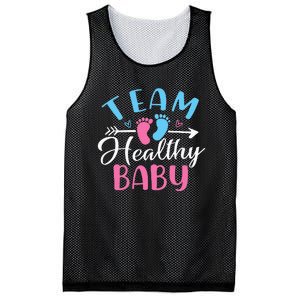 Funny Gender Reveal Team Healthy baby Shower Party Mesh Reversible Basketball Jersey Tank