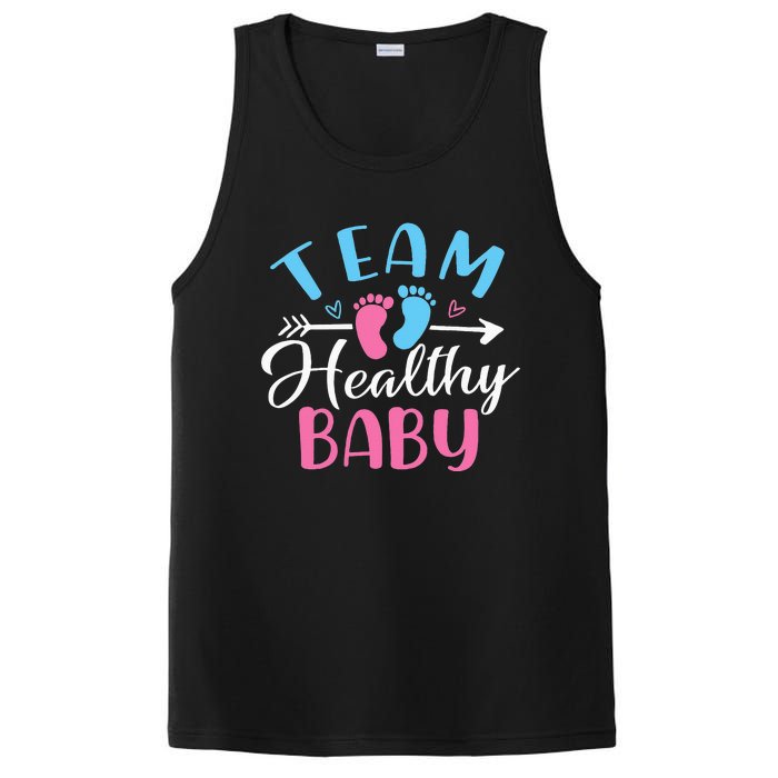 Funny Gender Reveal Team Healthy baby Shower Party PosiCharge Competitor Tank