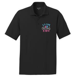 Funny Gender Reveal Team Healthy baby Shower Party PosiCharge RacerMesh Polo