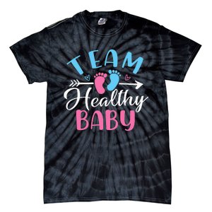 Funny Gender Reveal Team Healthy baby Shower Party Tie-Dye T-Shirt