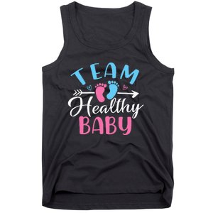 Funny Gender Reveal Team Healthy baby Shower Party Tank Top