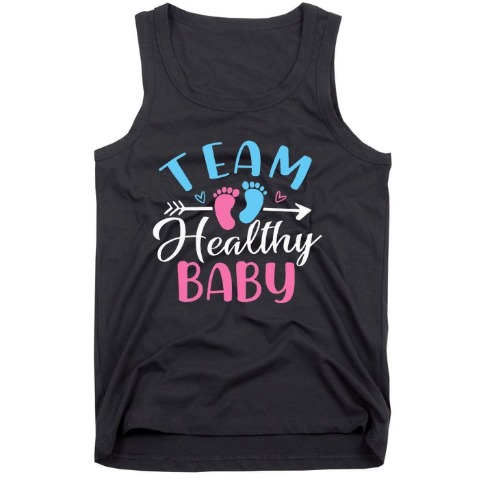 Funny Gender Reveal Team Healthy baby Shower Party Tank Top