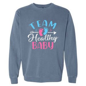 Funny Gender Reveal Team Healthy baby Shower Party Garment-Dyed Sweatshirt