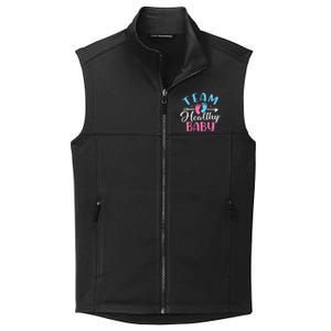 Funny Gender Reveal Team Healthy baby Shower Party Collective Smooth Fleece Vest