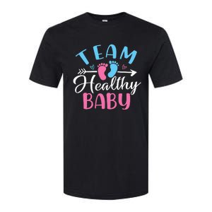 Funny Gender Reveal Team Healthy baby Shower Party Softstyle CVC T-Shirt