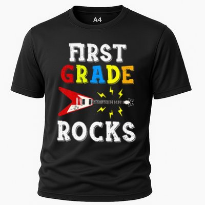 First Grade Rocks Guitar Music Gifts First Day Of School Performance Shirt