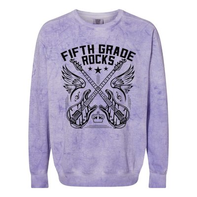 Fifth Grade Rocks Colorblast Crewneck Sweatshirt