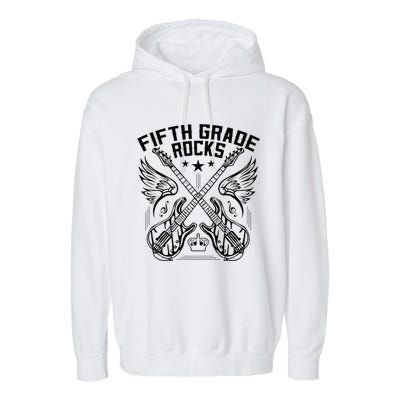 Fifth Grade Rocks Garment-Dyed Fleece Hoodie