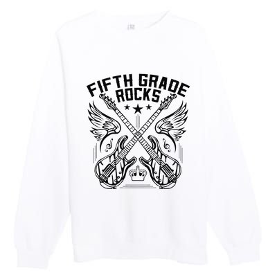 Fifth Grade Rocks Premium Crewneck Sweatshirt