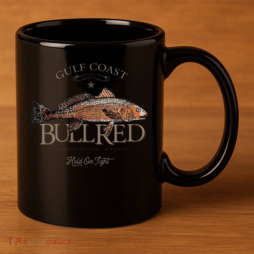 Fishing Gulf Red Drum Redfish Bull Red 11oz C Handle Ceramic Mug