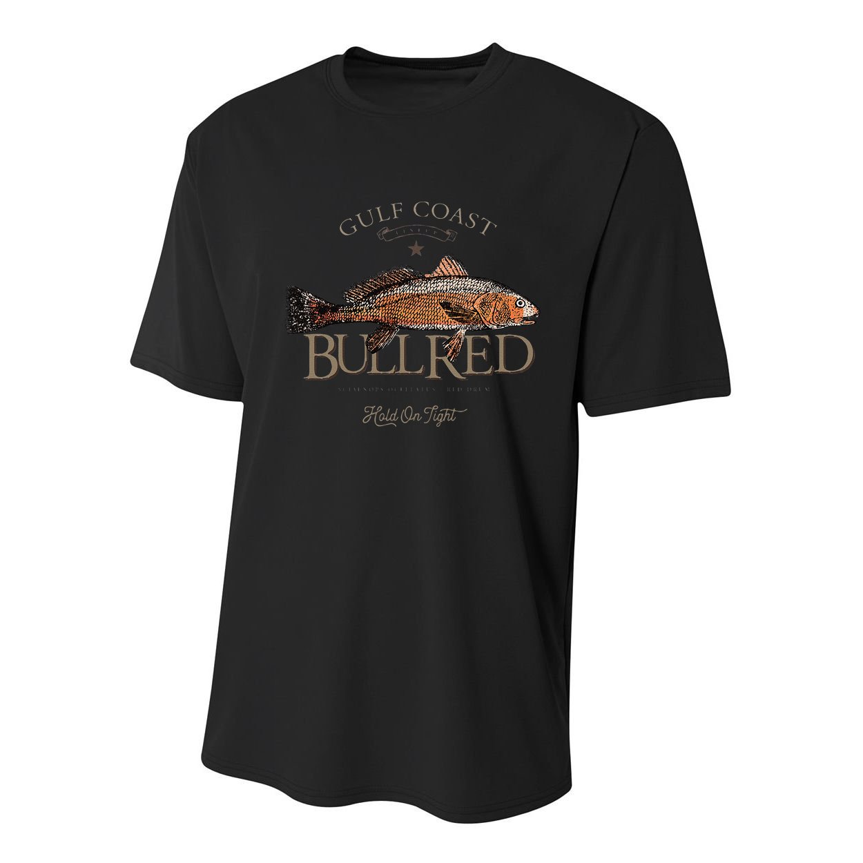 Fishing Gulf Red Drum Redfish Bull Red Youth Performance Sprint T-Shirt
